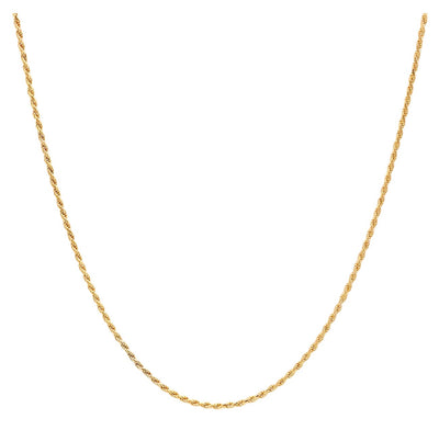 14K 1.5mm Solid Rope Chain