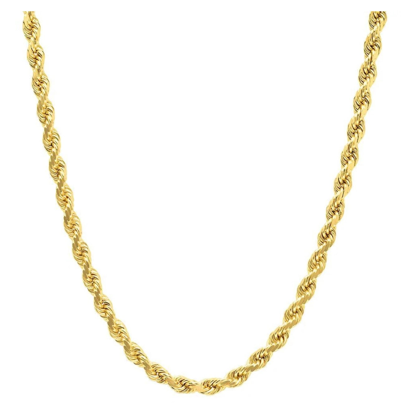 14K 3mm Yellow Gold Solid Rope