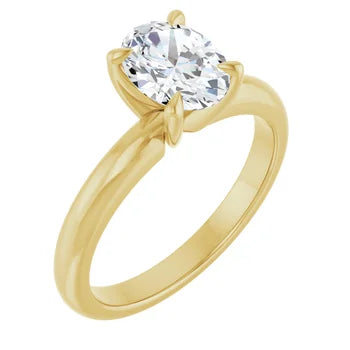 1CT OVAL LAB DIAMOND SOLITAIRE ENGAGEMENT RING