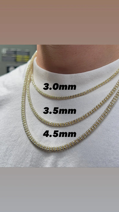 14K 4.5mm Ice Link Chain